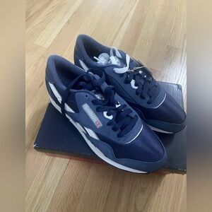 REEBOK CLASSIC NYLON  TEAM NAVY / PLATINUM MEN'S 7 FV1595 Shoes Sneakers NEW NIB
